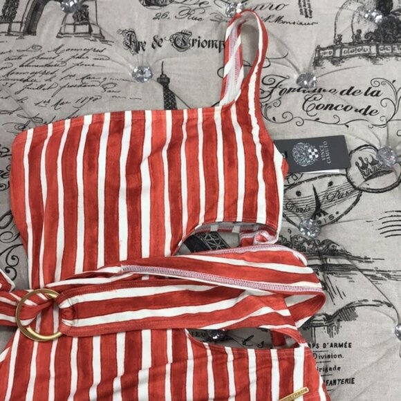 VINCE CAMUTO One Shoulder Wrap Swimsuit - Picture 6 of 8